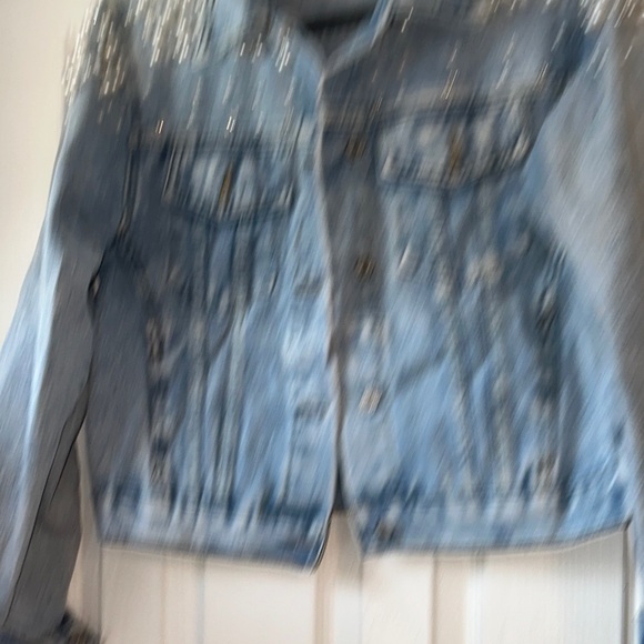 Pearl Embellished Denim Jacket - Picture 3 of 7